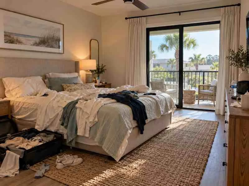 Reference photo of a guest room before turnover