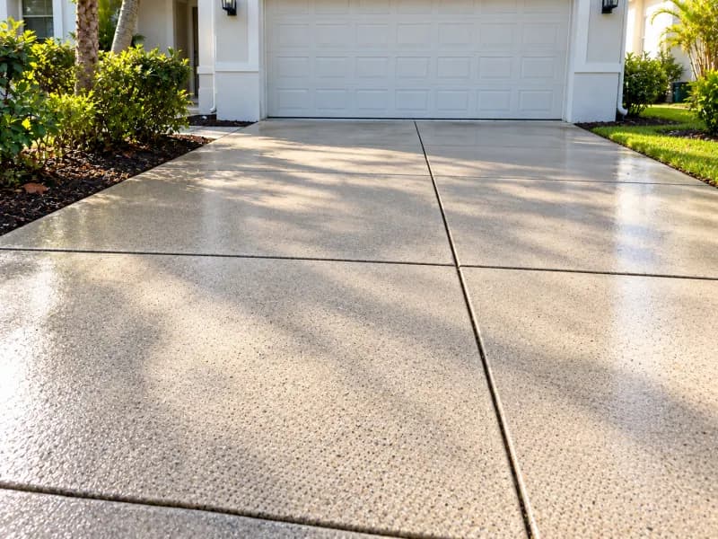 Reference photo of a driveway after exterior cleaning