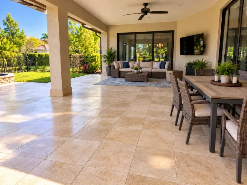 Patio after cleaning